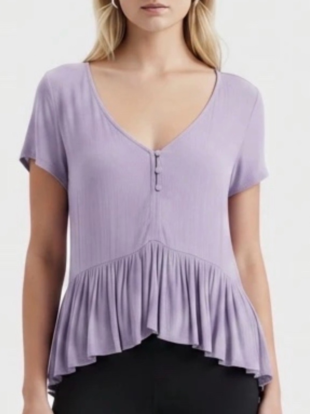 HIP Pastel Purple Short Sleeve Top
